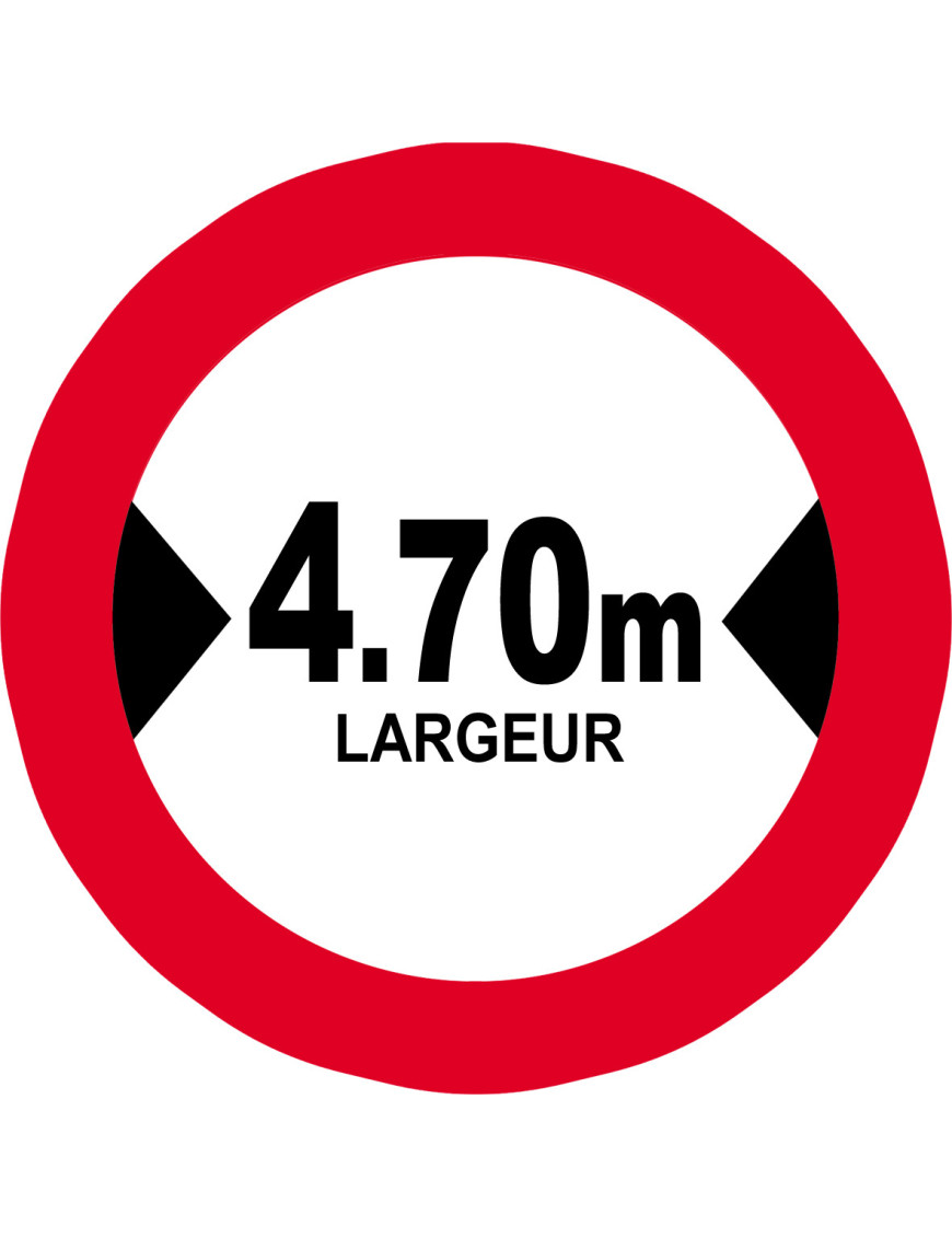 Largeur de passage 4.70m - 15cm - Sticker/autocollant