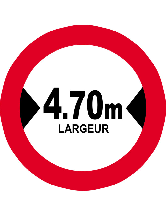 Largeur de passage 4.70m - 15cm - Sticker/autocollant