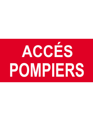 Accès pompiers - 15x7cm - Sticker/autocollant