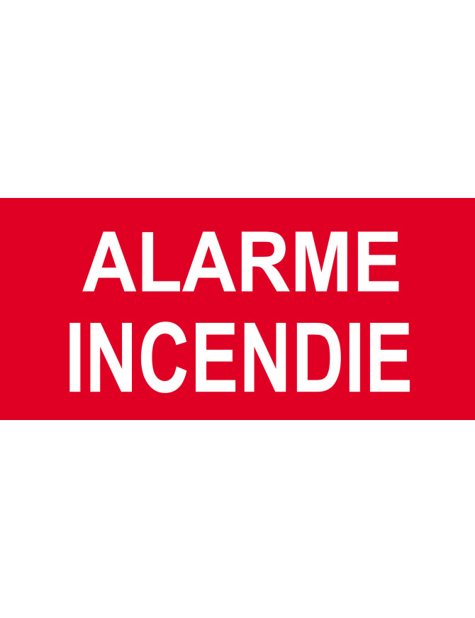 Alarme incendie - 20x9.2 cm - Sticker/autocollant