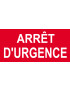 Arrêt d'urgence - 20x9.2cm - Sticker/autocollant