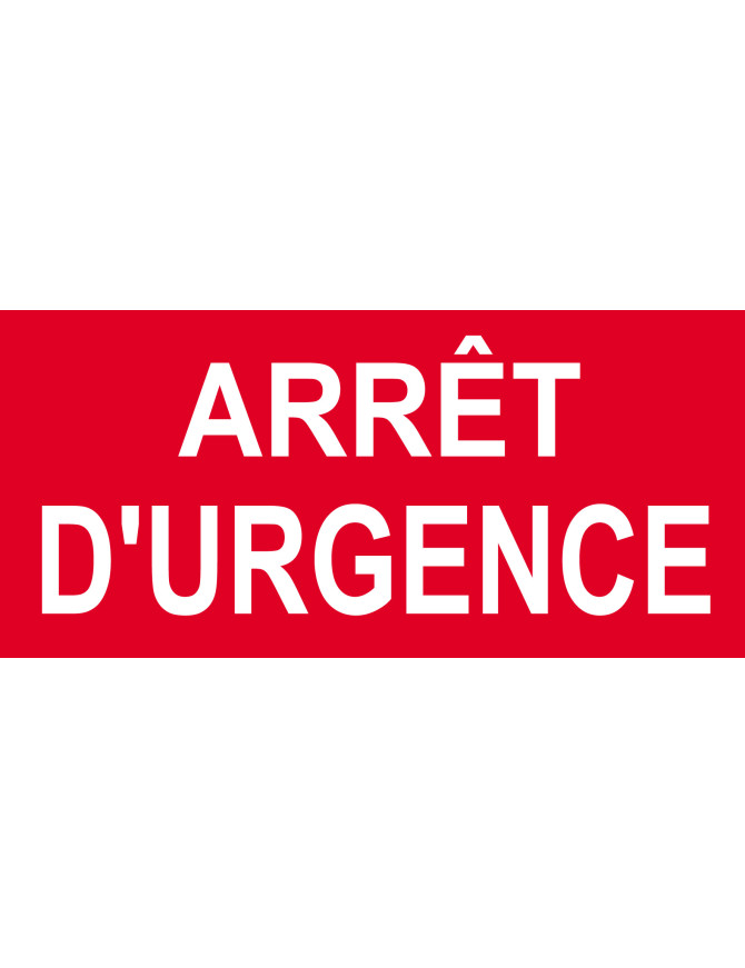 Arrêt d'urgence - 10x4.5cm - Sticker/autocollant