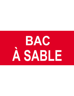 Bac à sable - 10x4.5cm - Sticker/autocollant