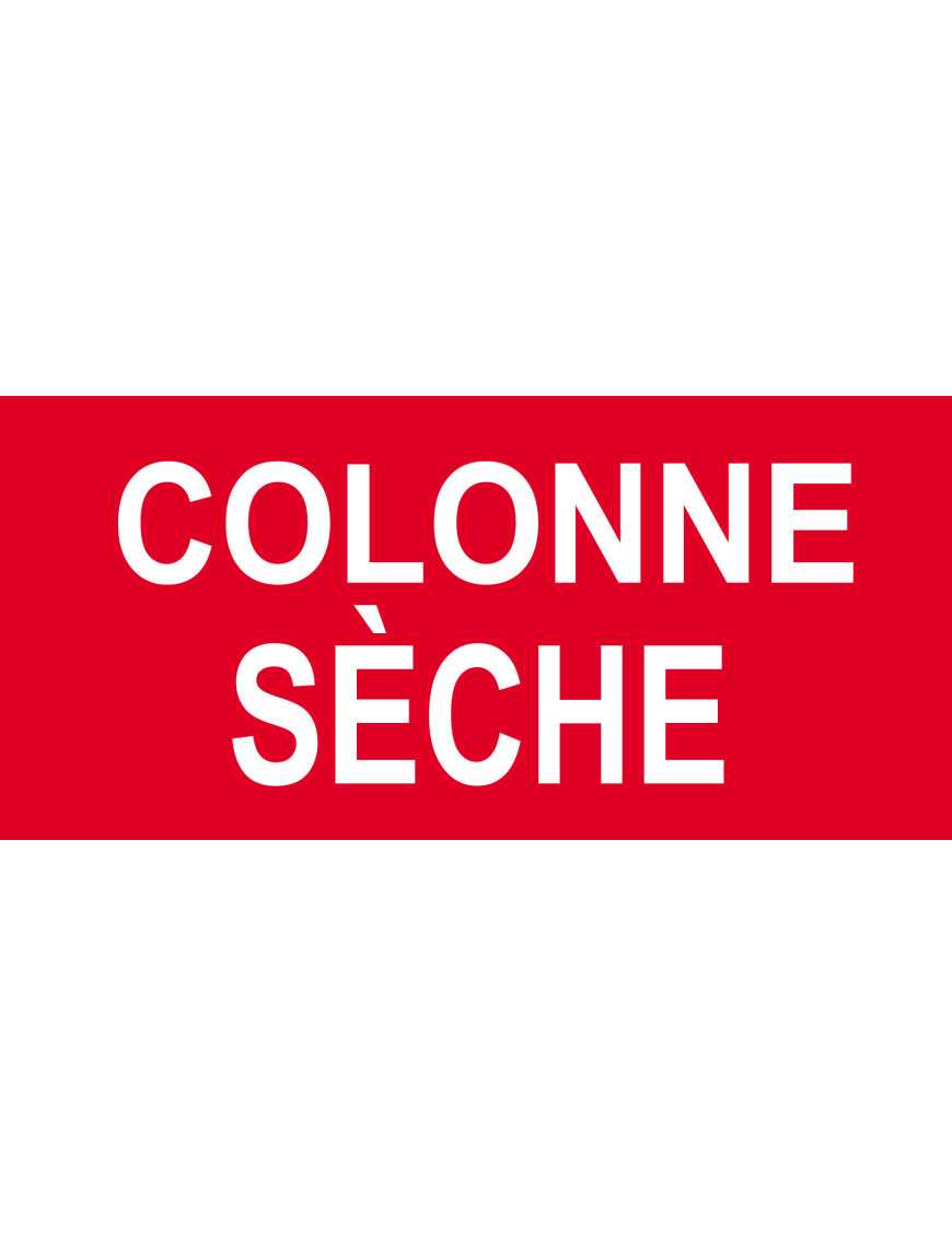 Colonne sèche - 20x9.2cm - Sticker/autocollant