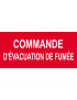 Commande d'évacuation de fumée - 15x7cm - Sticker/autocollant