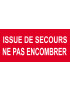 Issue de secours ne pas encombrer - 20x9.2cm - Sticker/autocollant
