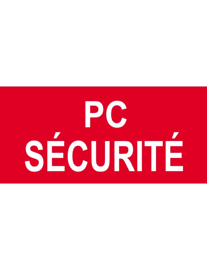 Pc sécurité - 15x7cm - Sticker/autocollant