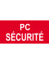Pc sécurité - 15x7cm - Sticker/autocollant