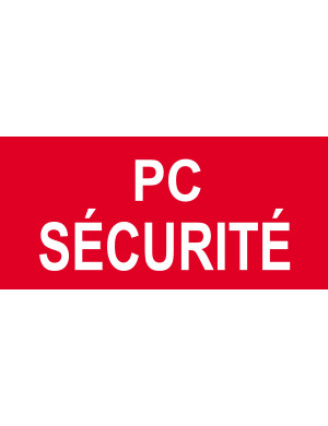 Pc sécurité - 10x4.5cm - Sticker/autocollant