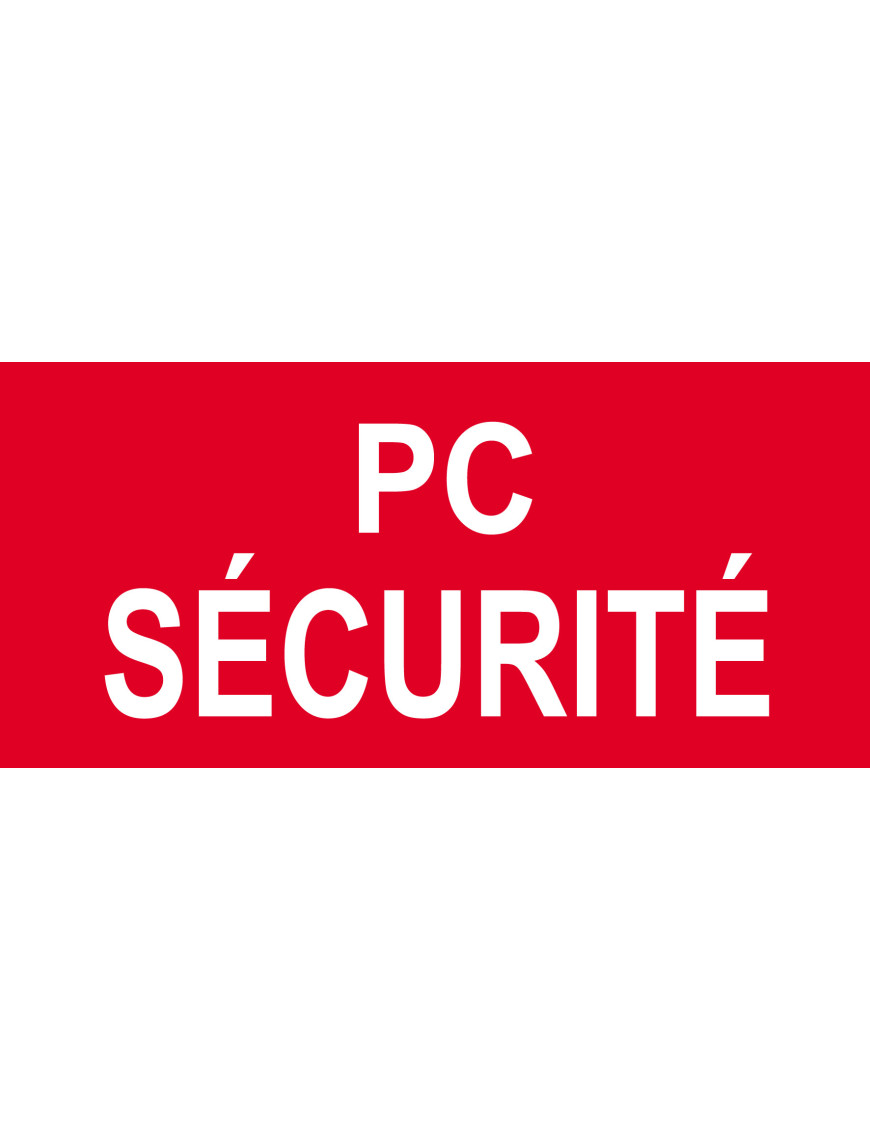 Pc sécurité - 10x4.5cm - Sticker/autocollant