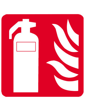 Équipement extincteur d'incendie (15cm) - Sticker/autocollant