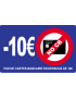 Pas de cartes bancaires en dessous de 10 euros - 10x6cm - Sticker/auto