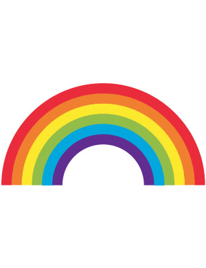Arc en ciel - 20x10cm - Sticker/autocollant