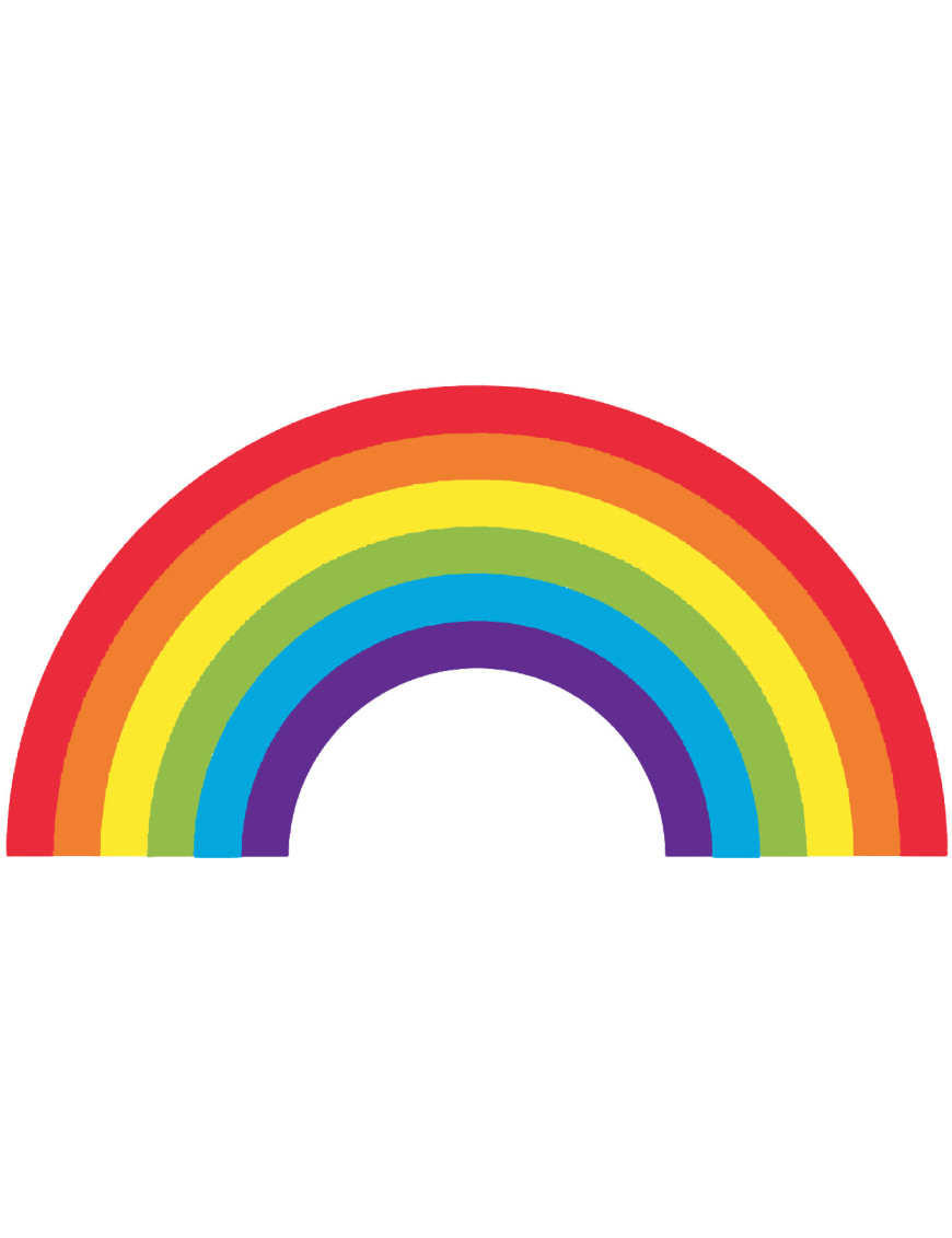 Arc en ciel - 15x7.5cm - Sticker/autocollant
