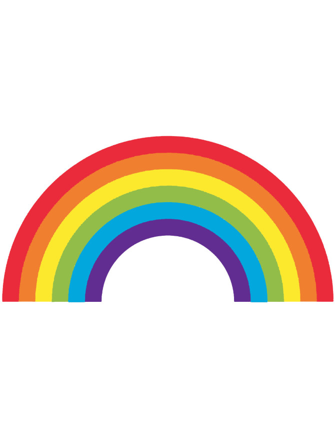 Arc en ciel - 15x7.5cm - Sticker/autocollant