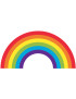 Arc en ciel - 10x5cm - Sticker/autocollant