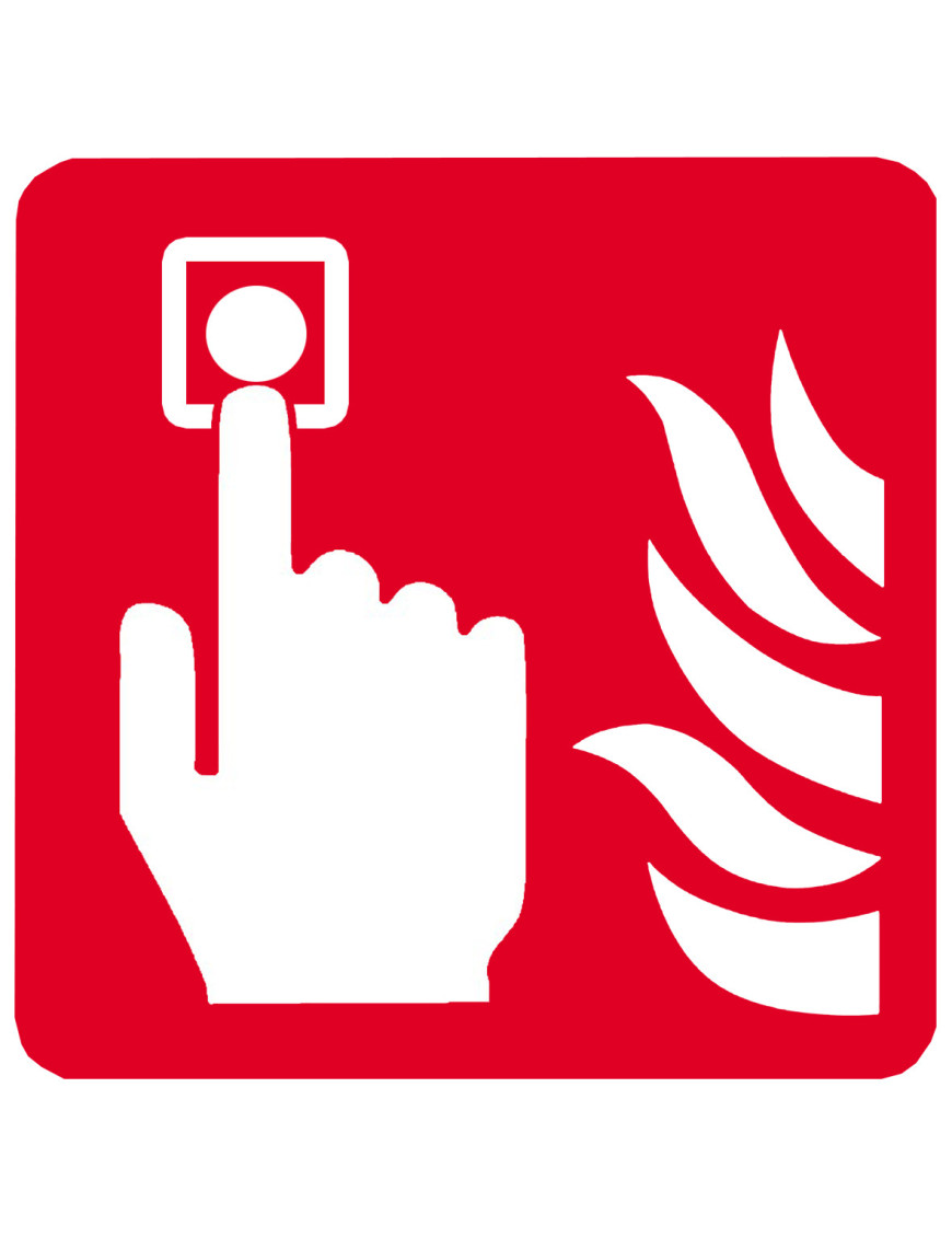 Point d'alarme incendie (15cm) - Sticker/autocollant