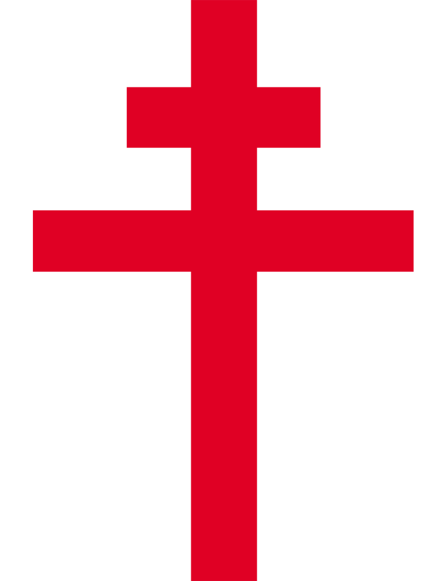 Croix de Lorraine détouré - 29x19cm - Sticker/autocollant