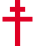 Croix de Lorraine détouré - 20x13cm - Sticker/autocollant