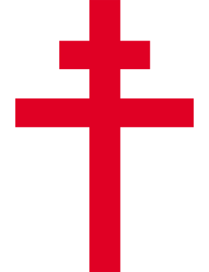 Croix de Lorraine détouré - 5x3.2cm - Sticker/autocollant