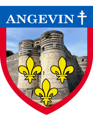 Angevin Croix d'Anjou - 29x24.8cm - Sticker/autocollant