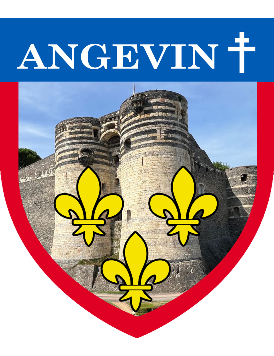 Angevin Croix d'Anjou - 15x13cm - Sticker/autocollant