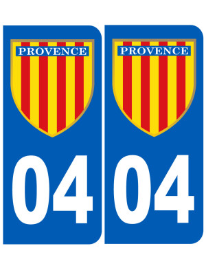 Immatriculation Provence 04 Alpes-de-Haute-Provence - Sticker/autocoll