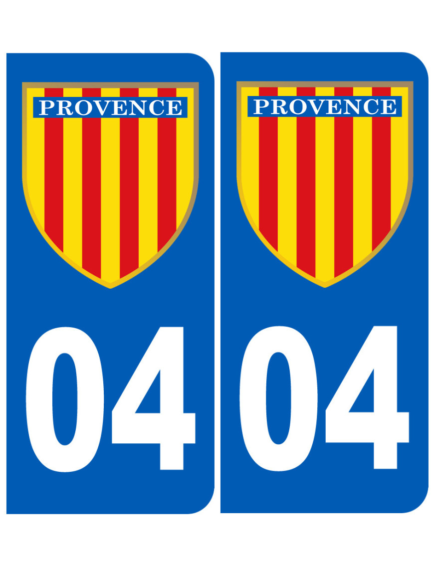 Immatriculation Provence 04 Alpes-de-Haute-Provence - Sticker/autocoll
