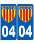 Immatriculation Provence 04 Alpes-de-Haute-Provence - Sticker/autocoll