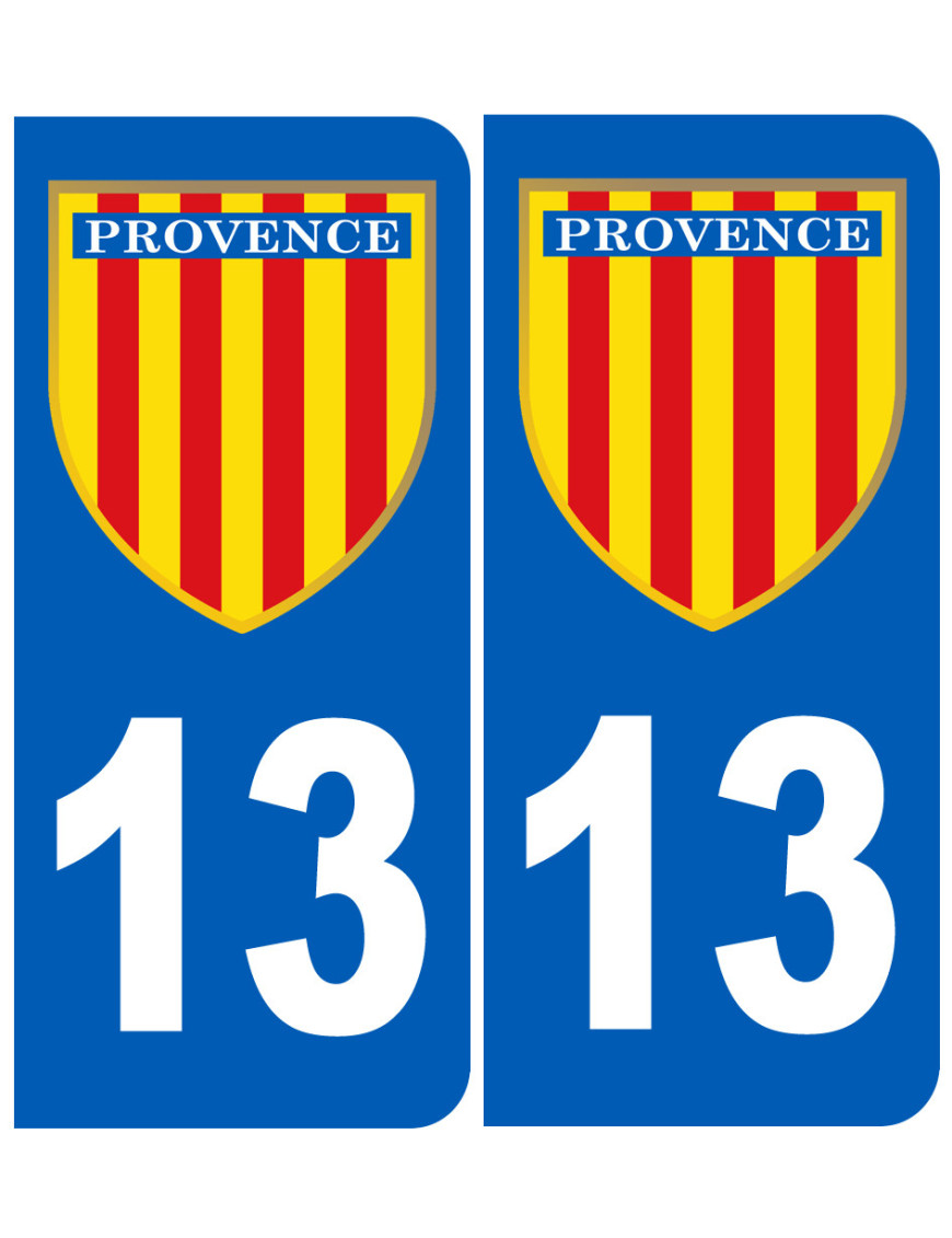 Immatriculation Provence 13 Bouches du Rhône - Sticker/autocollant