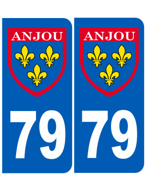 Immatriculation Anjou 79 Deux Sèvres - Sticker/autocollant