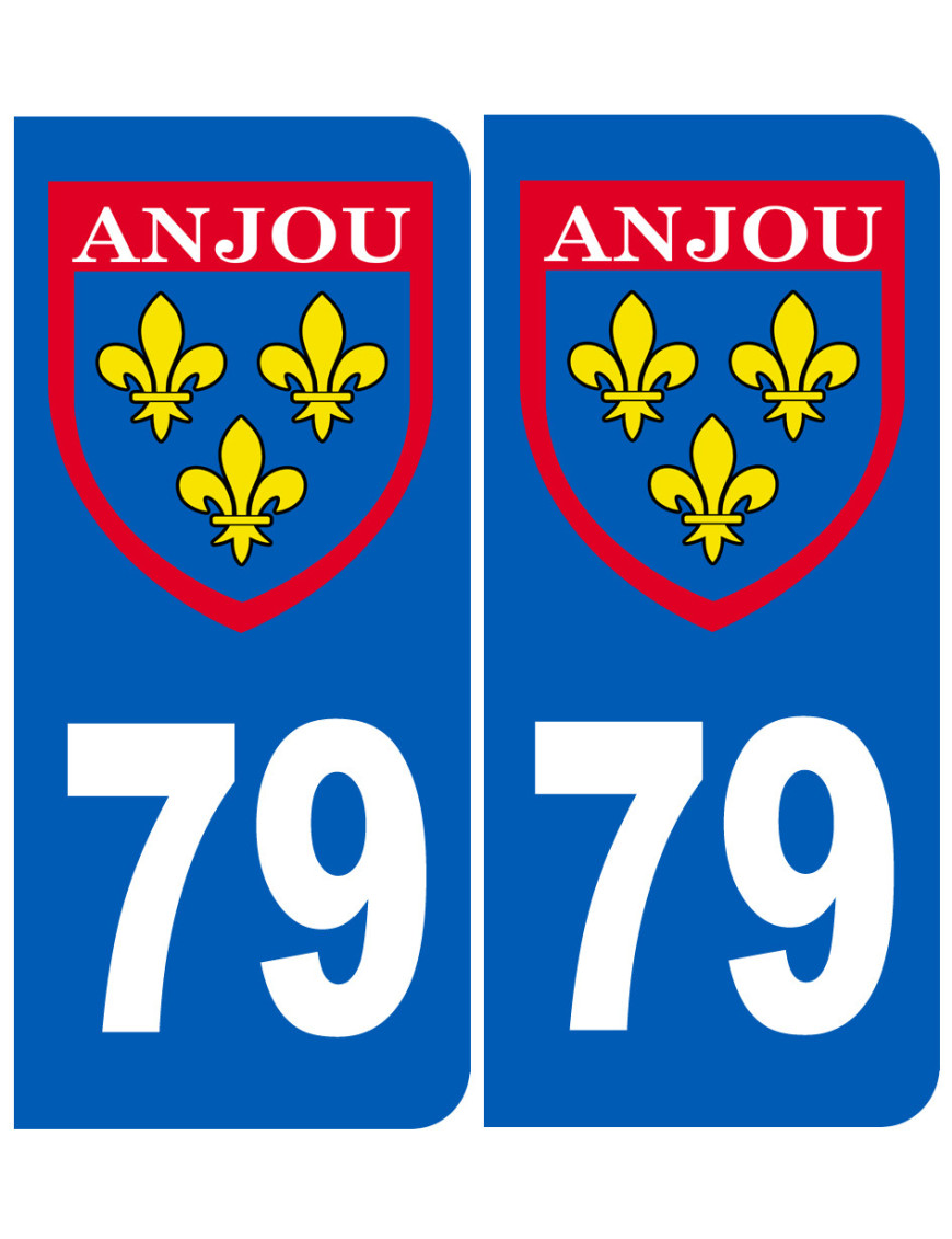 Immatriculation Anjou 79 Deux Sèvres - Sticker/autocollant