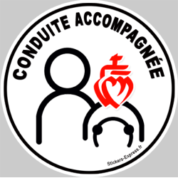 conduite accompagnée Vendéen - 15cm - Sticker/autocollant