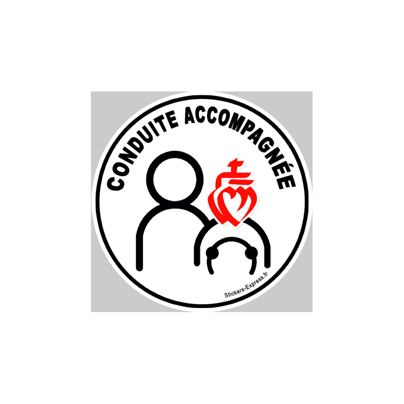 conduite accompagnée Vendéen - 15cm - Sticker/autocollant