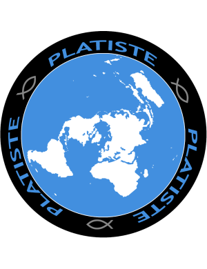 La terre plate - 20x20cm - Sticker/autocollant