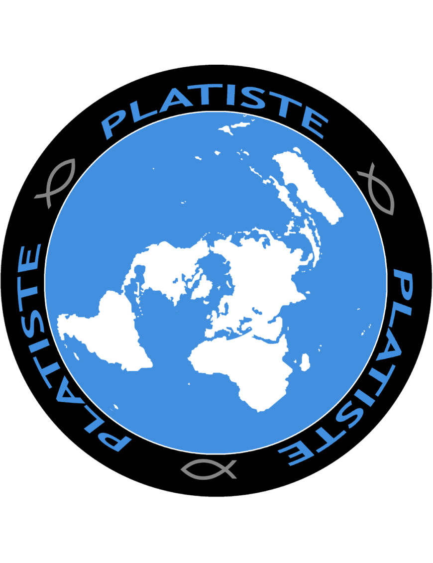 La terre plate - 15x15cm - Sticker/autocollant