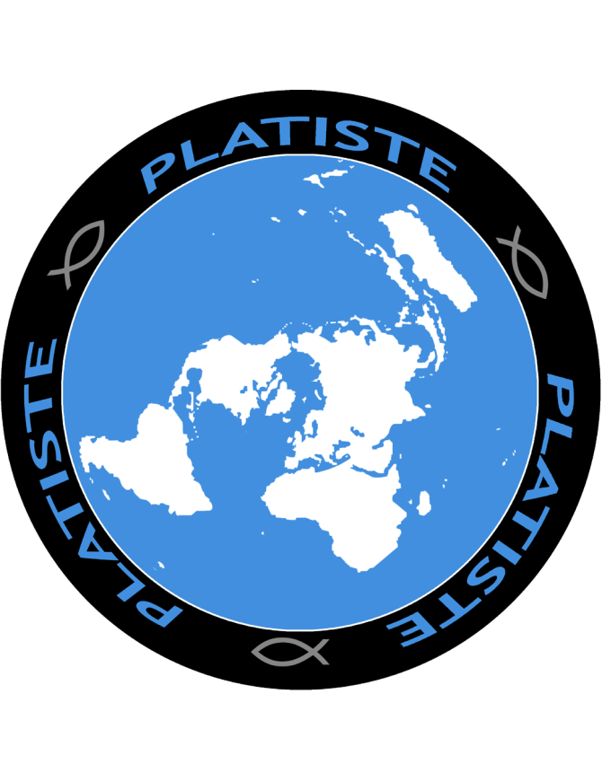 La terre plate - 15x15cm - Sticker/autocollant