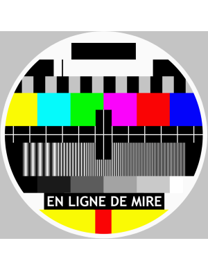 EN LIGNE DE MIRE - 15x15cm - Sticker/autocollant