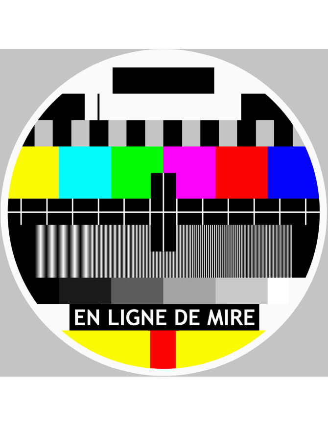 EN LIGNE DE MIRE - 15x15cm - Sticker/autocollant
