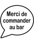 Commander au bar - 20x20cm - Sticker/autocollant