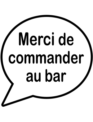 Commander au bar - 10x10cm - Sticker/autocollant