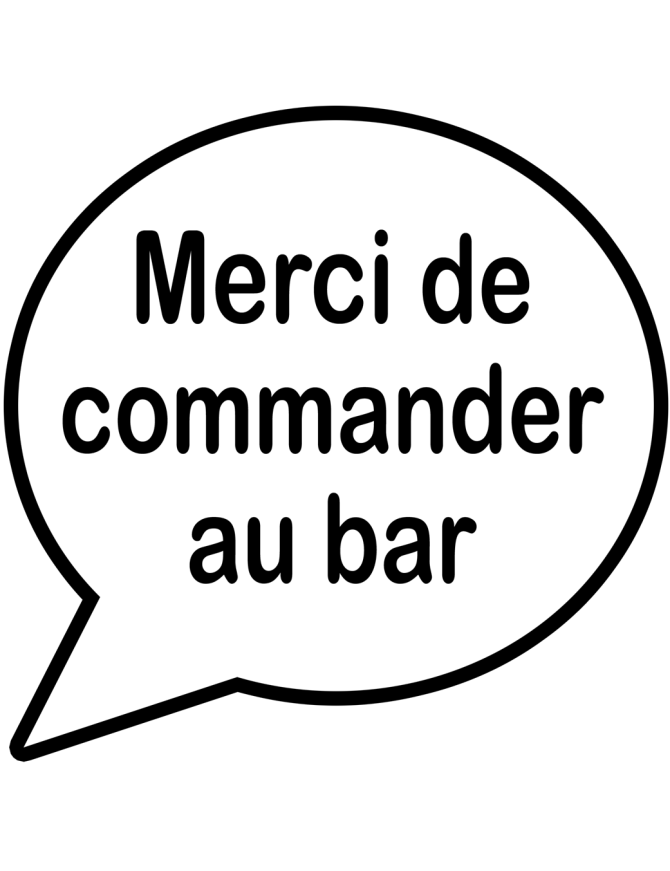 Commander au bar - 10x10cm - Sticker/autocollant