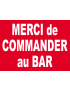 Commander au bar merci - 15x11cm - Sticker/autocollant