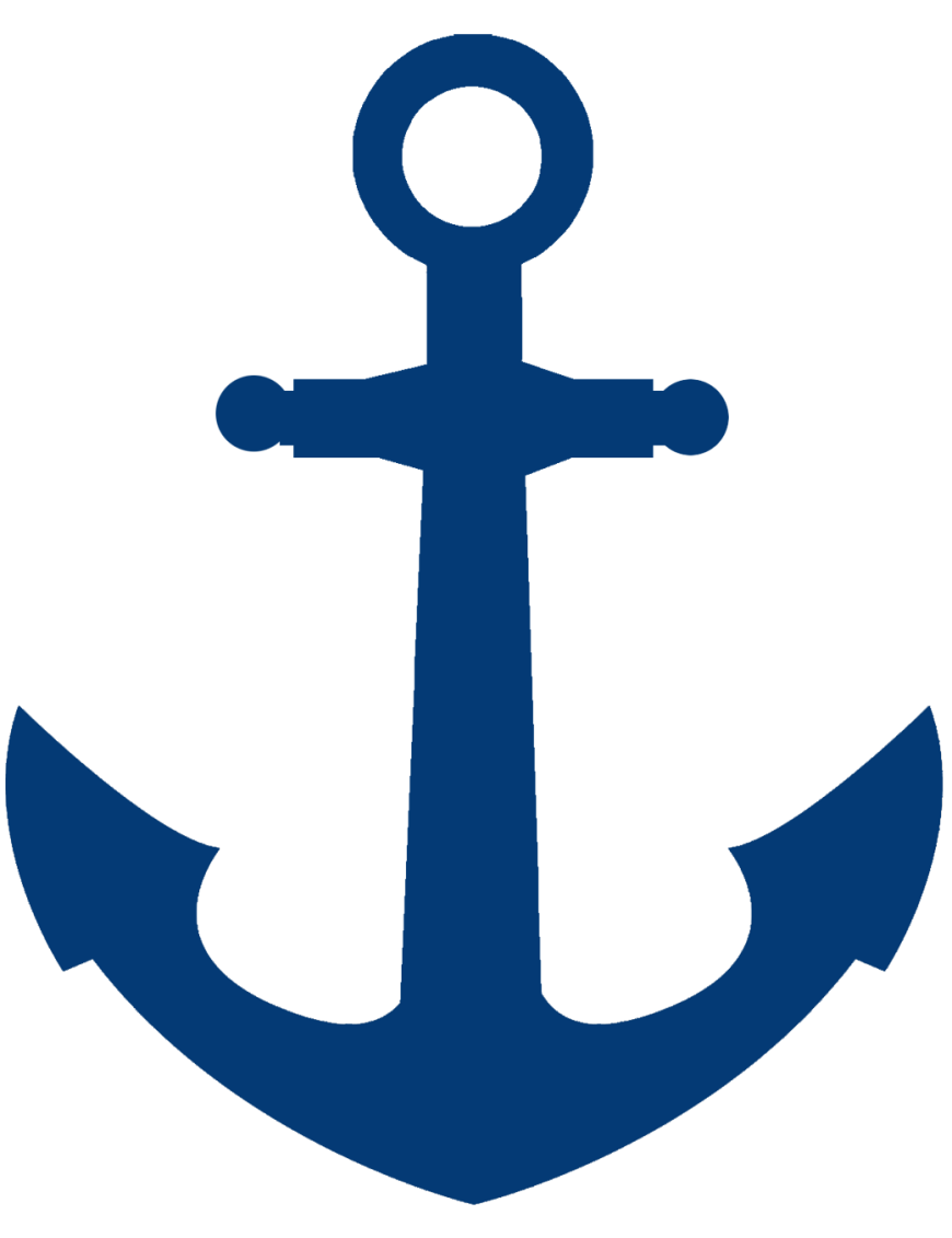 Ancre marine bleu - 5x4cm - Sticker/autocollant