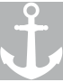 Ancre marine blanche - 5x4cm - Sticker/autocollant
