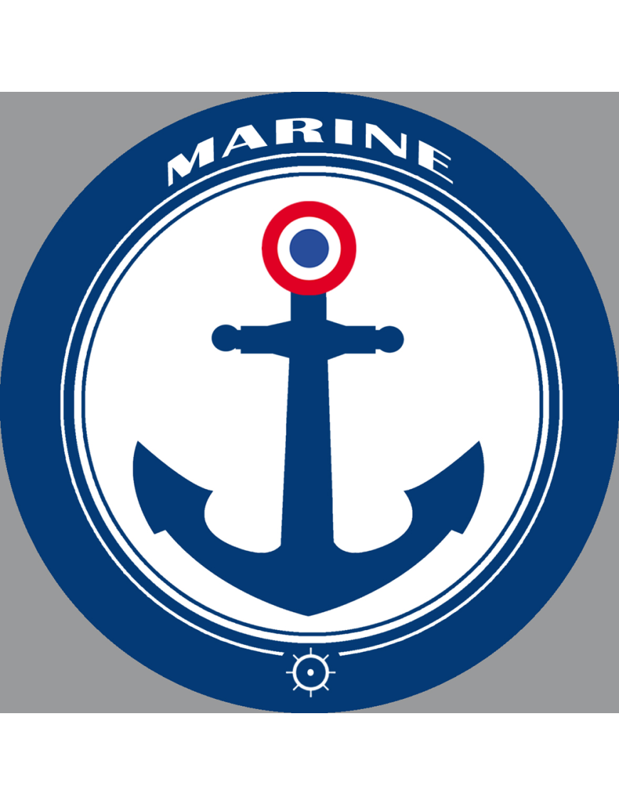 Ancre marine France - 20x20cm - Sticker/autocollant