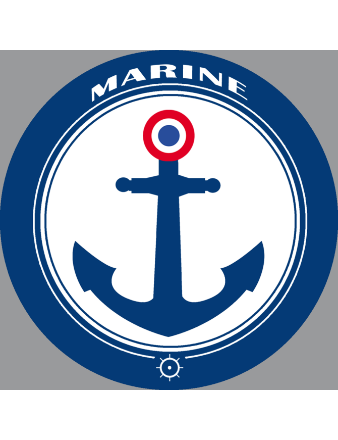 Ancre marine France - 20x20cm - Sticker/autocollant