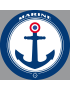 Ancre marine France - 5x5cm - Sticker/autocollant
