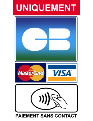 Paiement CB uniquement - 10x5.5cm - Sticker/autocollant