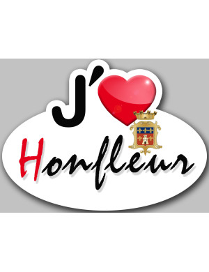 J'aime Honfleur - 15x11cm - Sticker/autocollant